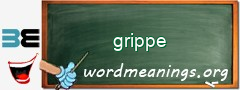 WordMeaning blackboard for grippe